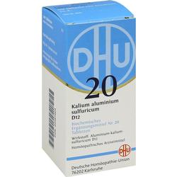 Eine blaue und weiße Medikamentenpackung mit der Aufschrift "DHU 20".