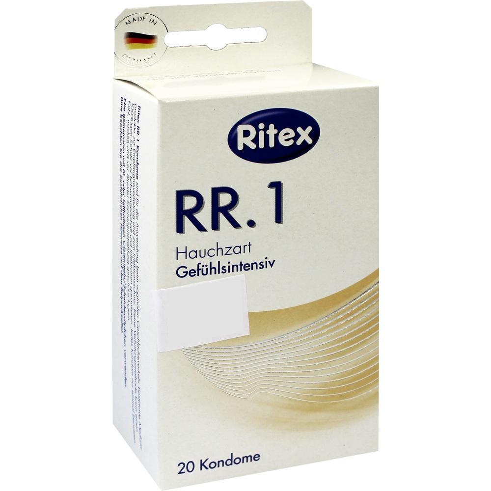 Eine Packung Kondome der Marke Ritex mit 20 Stück.